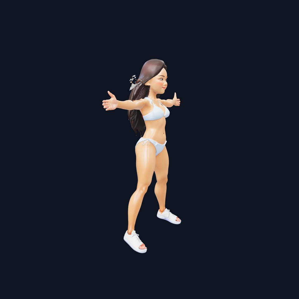 Stylish Swimsuit Character model pack